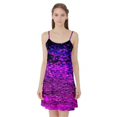 Magenta Waves Flow Series 1 Satin Night Slip by DimitriosArt