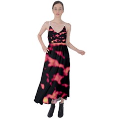 Red Waves Flow Series 5 Tie Back Maxi Dress by DimitriosArt