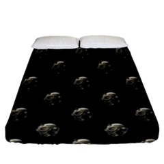 Creepy Head Sculpture With Respirator Motif Pattern Fitted Sheet (california King Size) by dflcprintsclothing