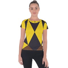 Abstract Pattern Geometric Backgrounds   Short Sleeve Sports Top  by Eskimos