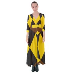 Abstract Pattern Geometric Backgrounds   Button Up Maxi Dress by Eskimos