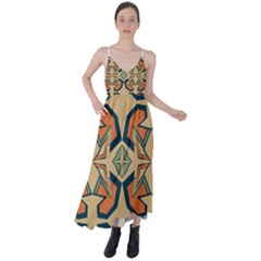 Abstract Pattern Geometric Backgrounds   Tie Back Maxi Dress by Eskimos