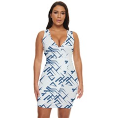 Abstract Pattern Geometric Backgrounds   Draped Bodycon Dress by Eskimos