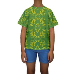 Abstract Pattern Geometric Backgrounds   Kids  Short Sleeve Swimwear by Eskimos