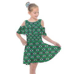 Beetle Eyes Kids  Shoulder Cutout Chiffon Dress by SychEva