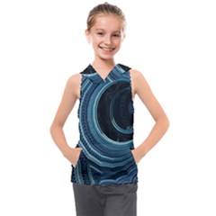 Fractal Kids  Sleeveless Hoodie by Sparkle