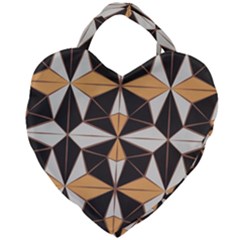 Abstract Pattern Geometric Backgrounds   Giant Heart Shaped Tote by Eskimos