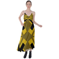 Abstract Pattern Geometric Backgrounds   Tie Back Maxi Dress by Eskimos