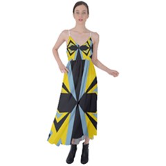 Abstract Pattern Geometric Backgrounds   Tie Back Maxi Dress by Eskimos