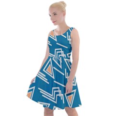 Abstract Pattern Geometric Backgrounds   Knee Length Skater Dress by Eskimos