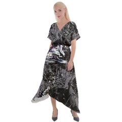 Hg Breeze Cross Front Sharkbite Hem Maxi Dress by MRNStudios