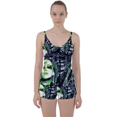 Dubstep Alien Tie Front Two Piece Tankini by MRNStudios