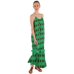 Butterflies In Fresh Green Environment Cami Maxi Ruffle Chiffon Dress by pepitasart