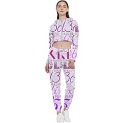 3cl3ctix Wordart Cropped Zip Up Lounge Set by 3cl3ctix