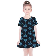 Weed Pattern Kids  Simple Cotton Dress by Valentinaart