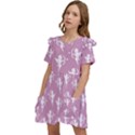 Cupid pattern Kids  Frilly Sleeves Pocket Dress View3