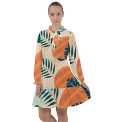 Tropical Pattern All Frills Chiffon Dress by Valentinaart