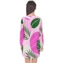 Tropical pattern Long Sleeve Chiffon Shift Dress  View2