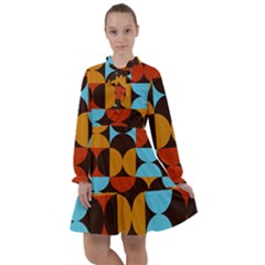 Geometric Pattern All Frills Chiffon Dress by Valentinaart