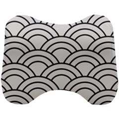 Black And White Pattern Head Support Cushion by Valentinaart