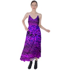 Magenta Waves Flow Series 2 Tie Back Maxi Dress by DimitriosArt