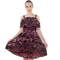 Pink  Waves Flow Series 11 Cut Out Shoulders Chiffon Dress by DimitriosArt