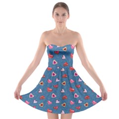 Sweet Hearts Strapless Bra Top Dress by SychEva