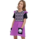 cute skulls 2 Kids  Frilly Sleeves Pocket Dress View3