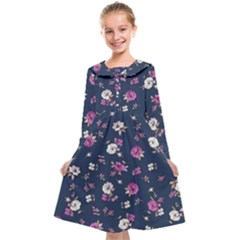 Flowers Pattern Kids  Midi Sailor Dress by Sparkle