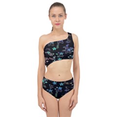 Flowers Pattern Spliced Up Two Piece Swimsuit by Sparkle