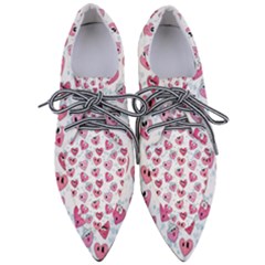 Funny Hearts Pointed Oxford Shoes by SychEva