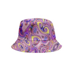 Liquid Art Pouring Abstract Seamless Pattern Tiger Eyes Bucket Hat (kids) by artico