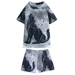 Lobo-lunar Kids  Swim Tee And Shorts Set by mundodeoniro