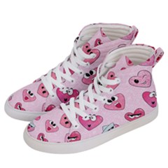 Emoji Heart Women s Hi-top Skate Sneakers by SychEva