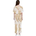 Flowers Shading Pattern Batwing Lightweight Chiffon Jumpsuit View2