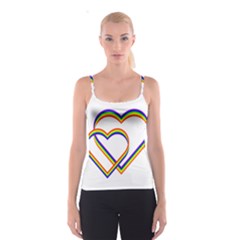 Rainbow Hearts Spaghetti Strap Top by UniqueThings