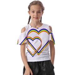 Rainbow Hearts Kids  Butterfly Cutout Tee by UniqueThings