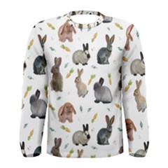 Cute Bunny Men s Long Sleeve Tee by SychEva