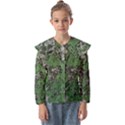 Modern Camo Grunge Print Kids  Peter Pan Collar Blouse View1