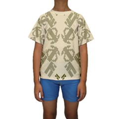 Abstract Pattern Geometric Backgrounds   Kids  Short Sleeve Swimwear by Eskimos