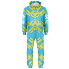 Abstract Pattern Geometric Backgrounds   Hooded Jumpsuit (men) by Eskimos