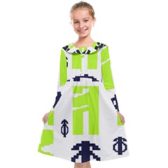 Abstract Pattern Geometric Backgrounds   Kids  Midi Sailor Dress by Eskimos