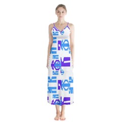 Abstract Pattern Geometric Backgrounds   Button Up Chiffon Maxi Dress by Eskimos