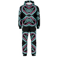 Abstract Pattern Geometric Backgrounds   Hooded Jumpsuit (men) by Eskimos