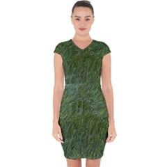 Green Carpet Capsleeve Drawstring Dress  by DimitriosArt