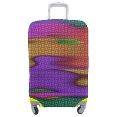 Puzzle Landscape In Beautiful Jigsaw Colors Luggage Cover (medium) by pepitasart