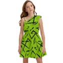 Abstract pattern geometric backgrounds   Kids  One Shoulder Party Dress View1