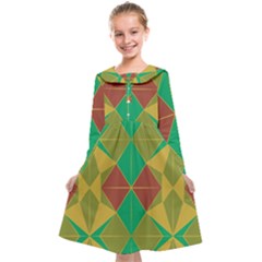 Abstract Pattern Geometric Backgrounds   Kids  Midi Sailor Dress by Eskimos