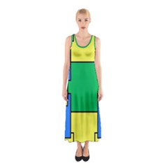 Abstract Pattern Geometric Backgrounds   Sleeveless Maxi Dress by Eskimos