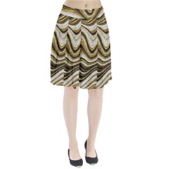 Gold Glitter Marble Background 2 Pleated Skirt by befabulous